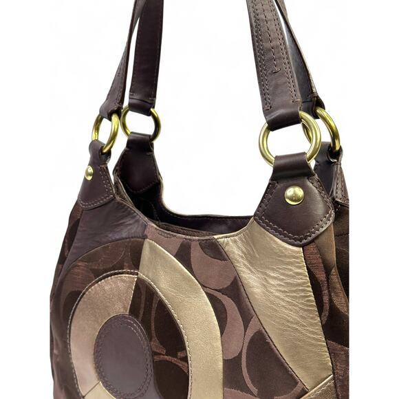 Coach Signature Optic Patchwork Hobo Bag - Picture 11 of 16